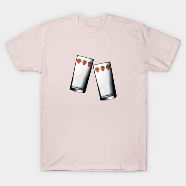 Nana strawberry glasses - Pixel Art #002 T-Shirt by Pixelart World 